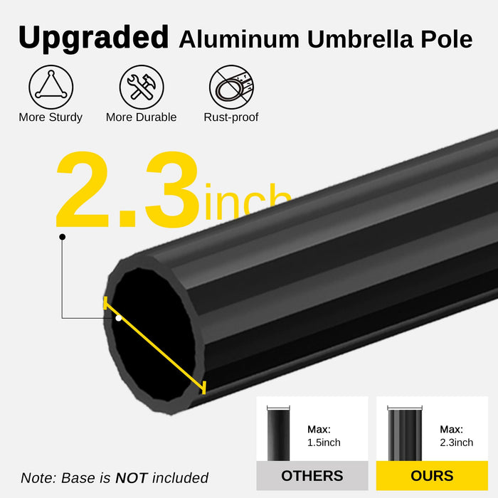 10 ft Offset LED Patio Umbrella