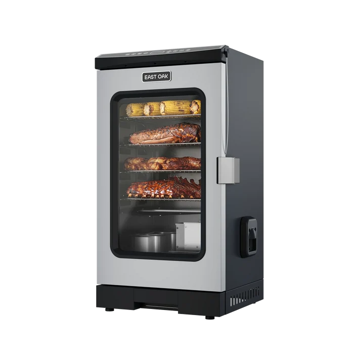30-Inch Electric Smoker with Glass Door（Silver Version）