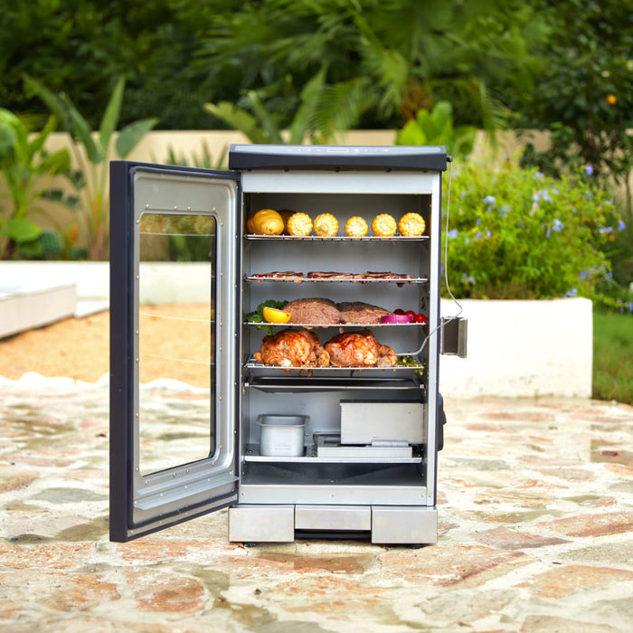 30-Inch Electric Smoker with Glass Door（Silver Version）