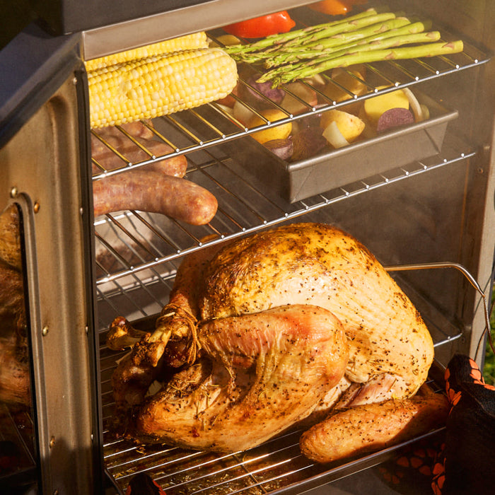 30-Inch Electric Smoker with Glass Door（Silver Version）
