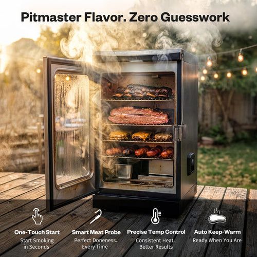 30 inch Electric Smoker with Window Silver Version