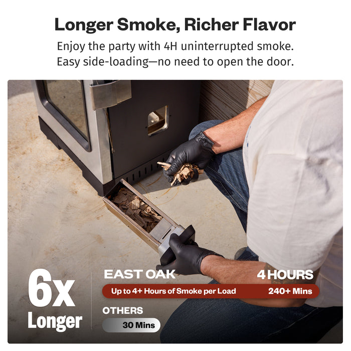 30 inch Electric Smoker with Window Silver Version
