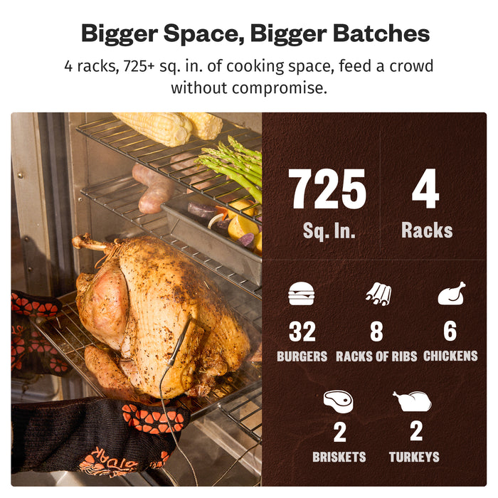 30 inch Electric Smoker with Window Silver Version