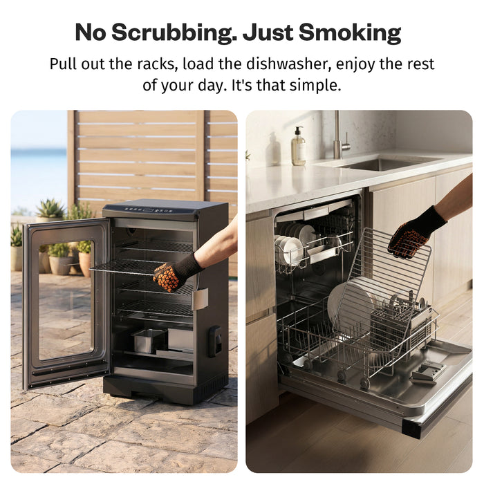 30 inch Electric Smoker with Window Silver Version