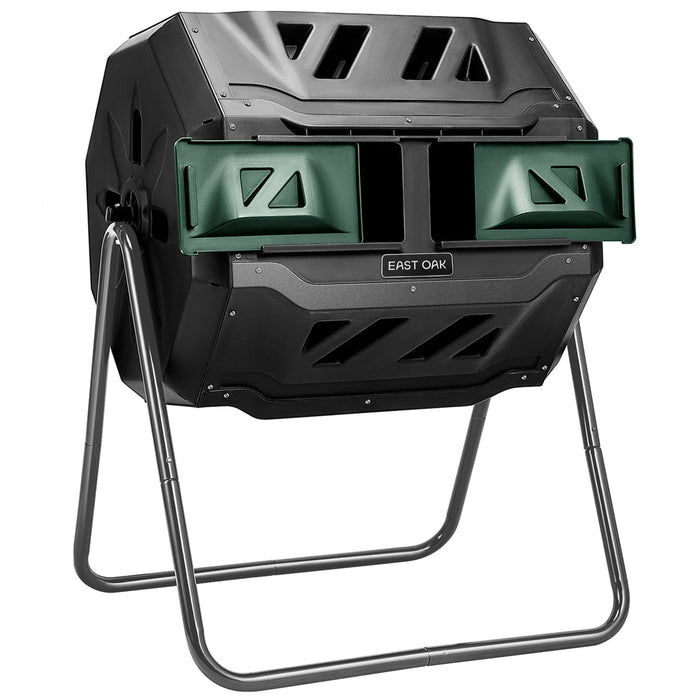 43 Gallon Dual Chamber Compost Tumbler