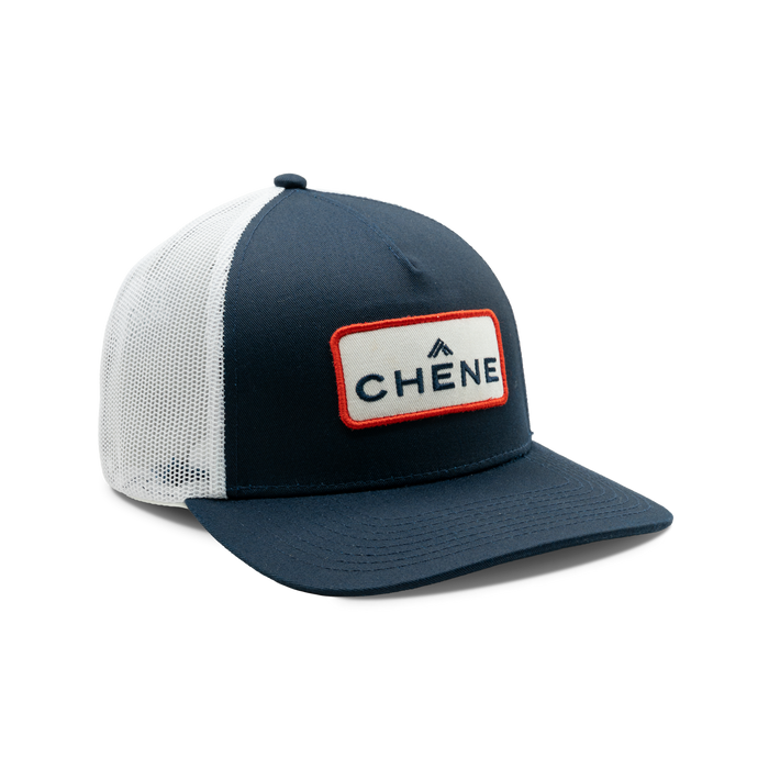5-Panel Logo Patch Cap in Red / White / Blue, front view #red_/_white_/_blue