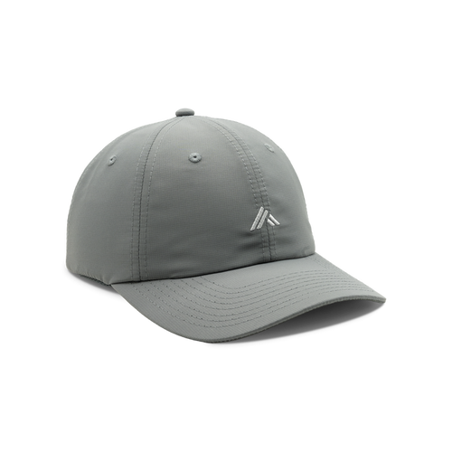 6-Panel Performance Diacritic Hat in Charcoal, front view #charcoal