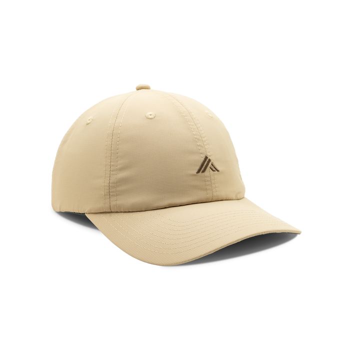 6-Panel Performance Diacritic Hat in Khaki, front view #khaki