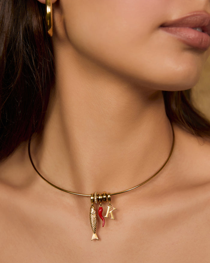 Alphabet Clip-On Gold Charm