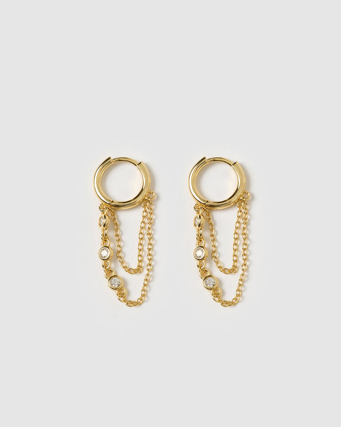 Amaretto Gold Huggie Earrings