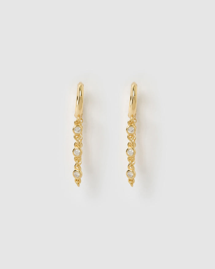 Amaretto Gold Huggie Earrings
