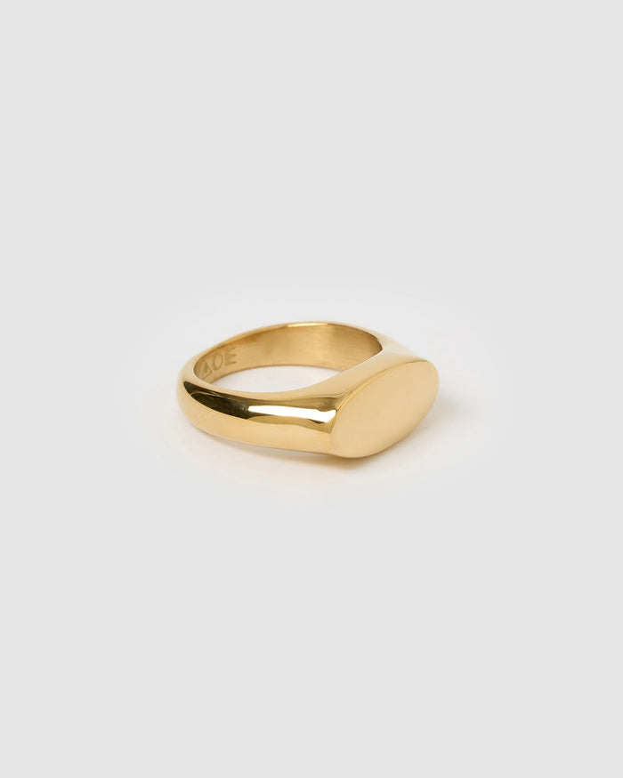 Aster Gold Signet Ring