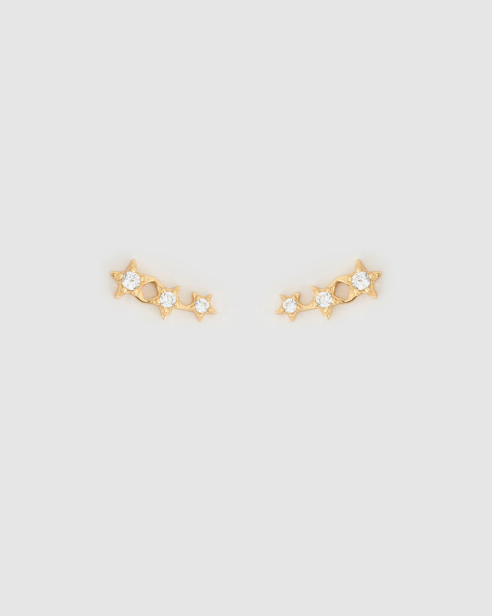 Astra Triple Star Earrings