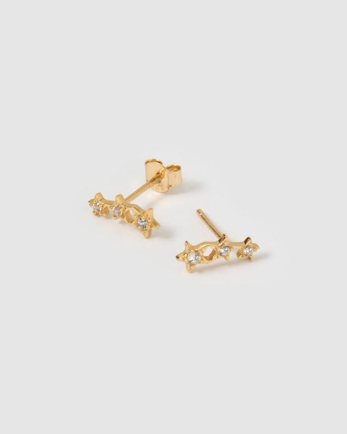 Astra Triple Star Earrings