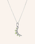 August Peridot “Moon” Birthstone Necklace