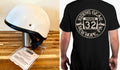 BADASS Bare Bones Pearl White Smallest DOT Helmet & T-Shirt Bundle