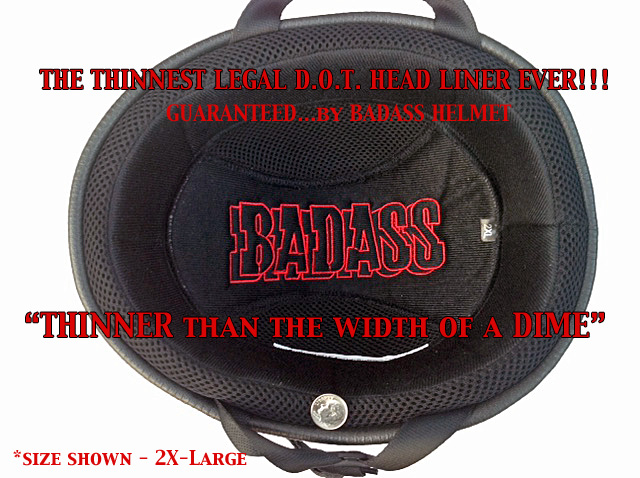 BADASS Bare Bones Smallest DOT Certified Motorcycle Helmet