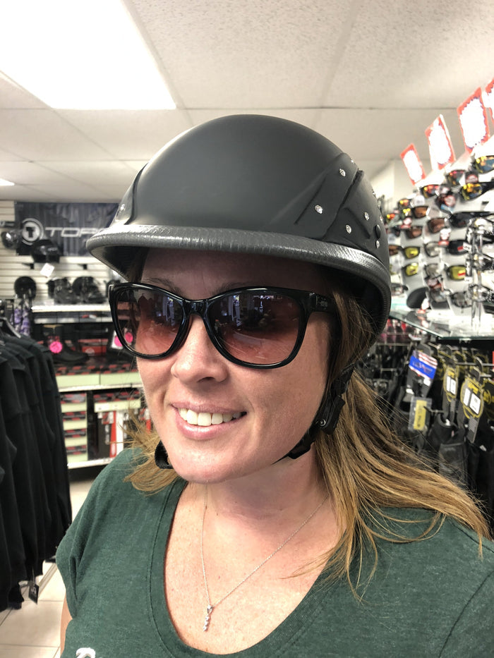 BADASS Diamonds in the Ruff Smallest DOT Certified Motorcycle Helmet