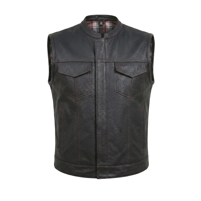 Badlands - Men's Club Style Leather Motorcycle Vest