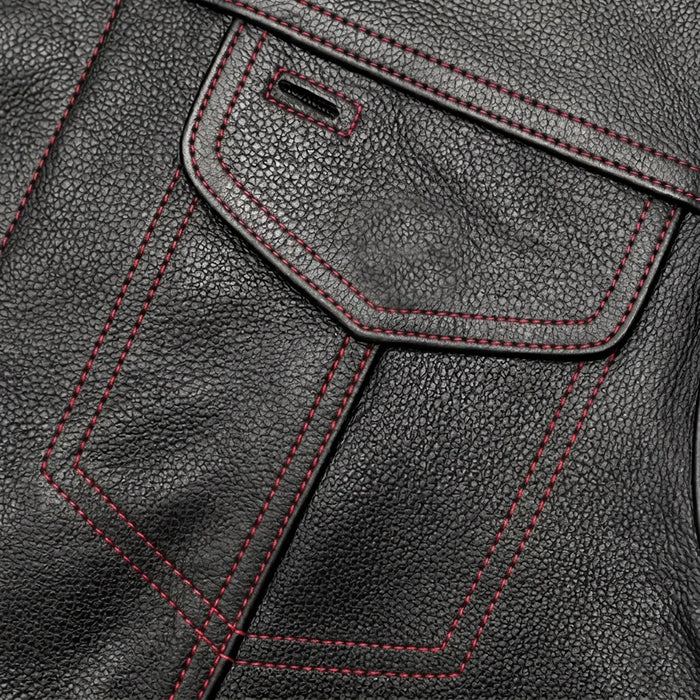 Badlands - Men's Club Style Leather Motorcycle Vest