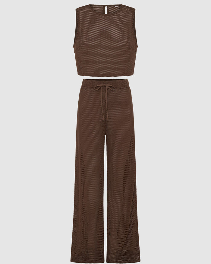 Bari Pants Set - Chocolate