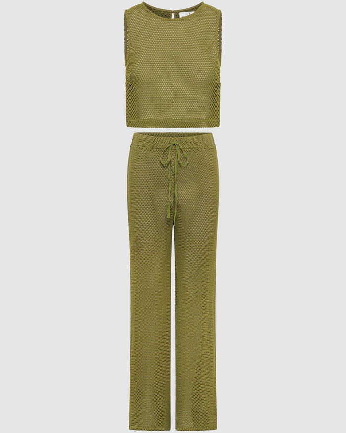 Bari Pants Set - Pistachio