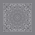 BD255 Bandana Paisley Charcoal