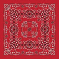 BD257 Bandana Texas Paisley Red [27" x27"]