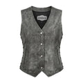 Bessie - Women's lambskin Leather Motorcycle Vest