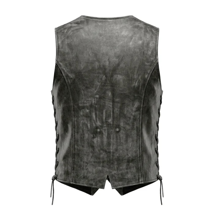 Bessie - Women's lambskin Leather Motorcycle Vest