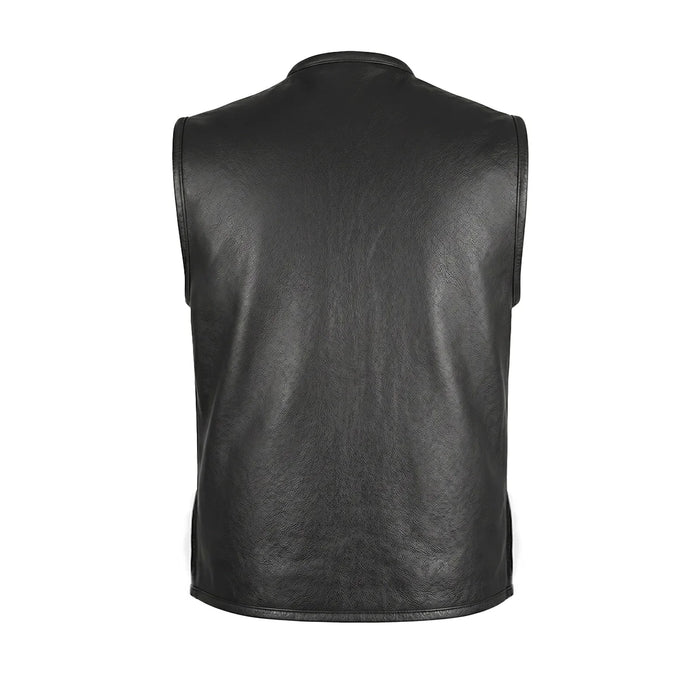 Blackout - Men's Motorcycle Leather Vest