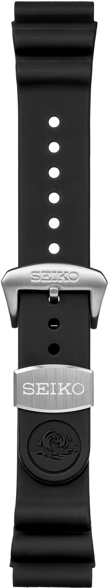 BLACKSTRAP black silicone strap straps with stainless steel buckle and keeper