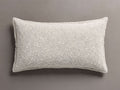 Textured off-white Boucle Sham, rectangular, displayed horizontally on a simple gray background.