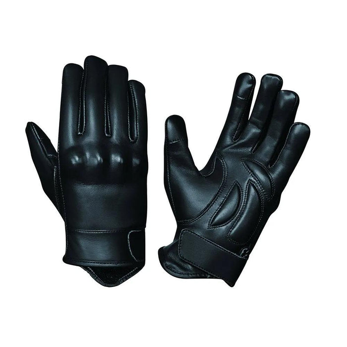BraceGuard - Men's Leather Motorcycle Gloves
