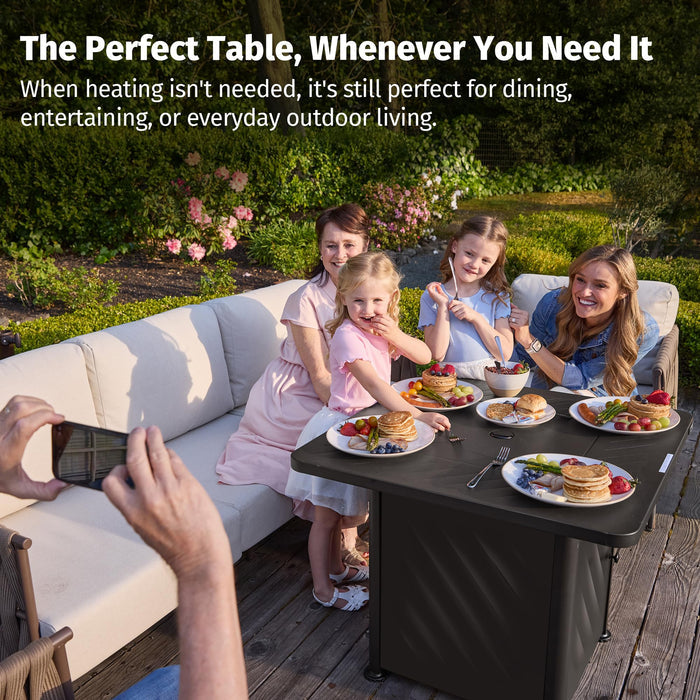 BRAZI 28 Inch Metal Fire Pit Table (52,000 BTU)