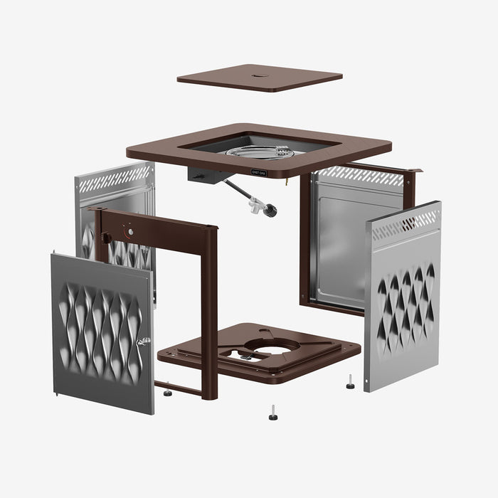 BRAZI 28-Inch Steel Fire Pit Table (50,000 BTU)