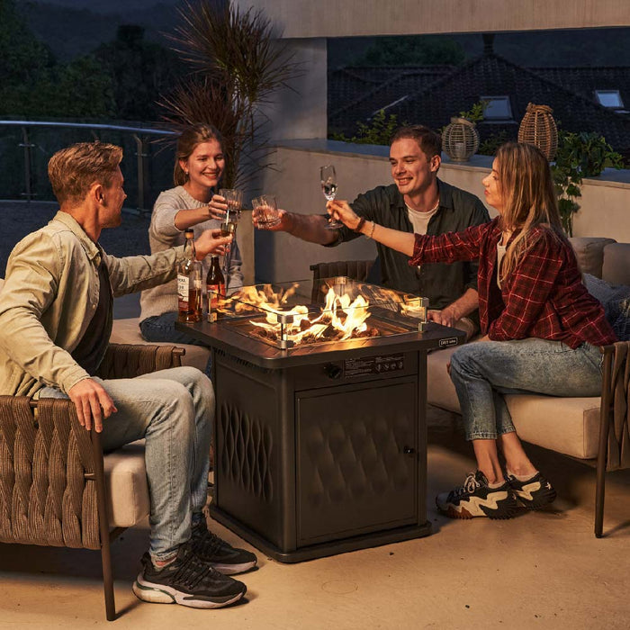 BRAZI 32 Inch Metal Fire Pit Table (50,000 BTU)