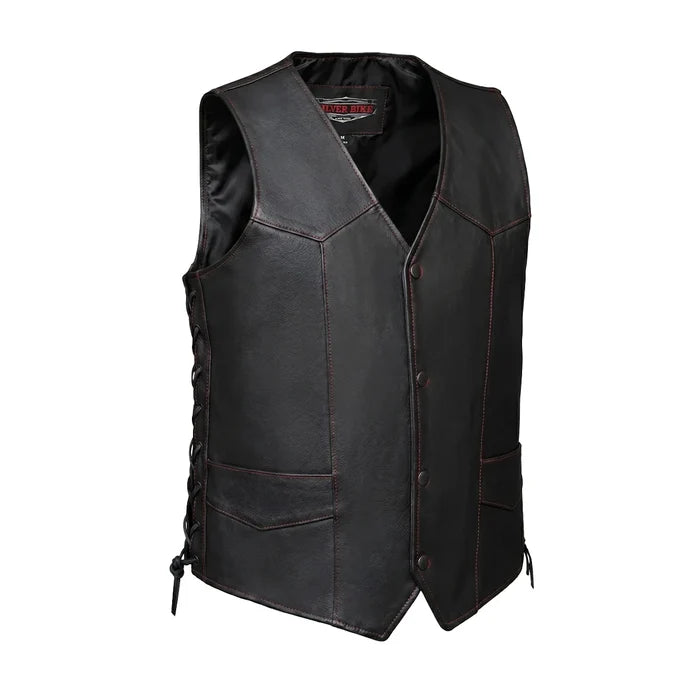 Bronco - Men's Premium Leather Motorcycle Vest