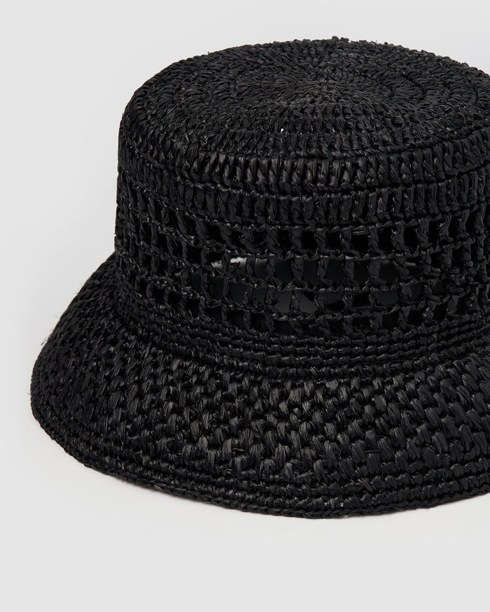 Camille Sun Hat - Black