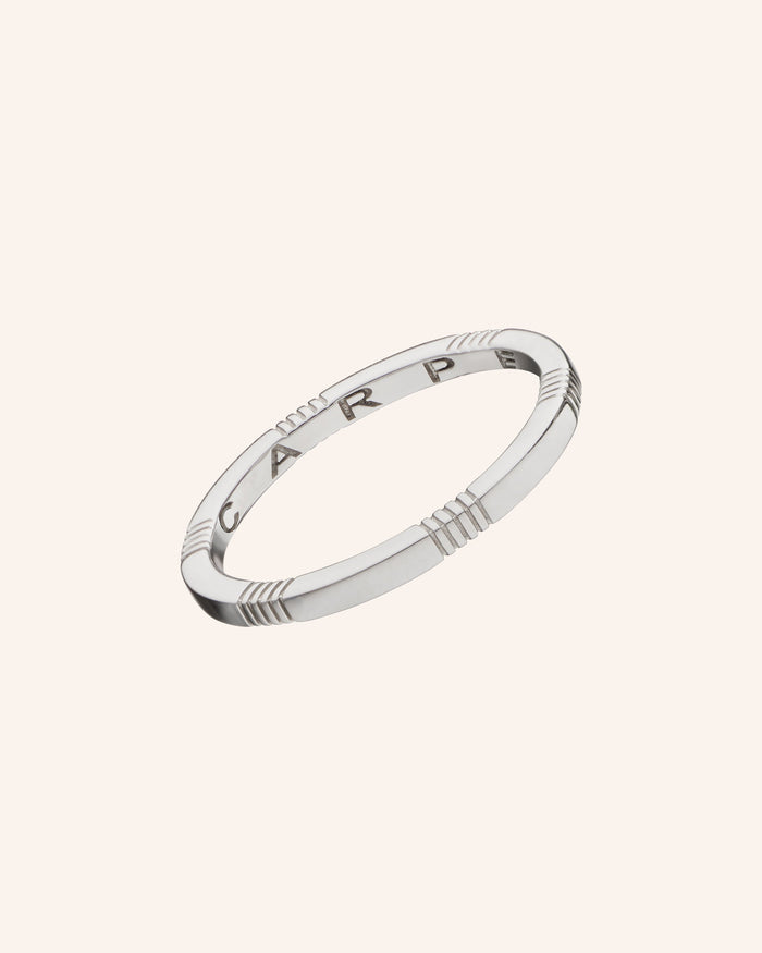 "Cape Diem" Poesy Stackable Ring