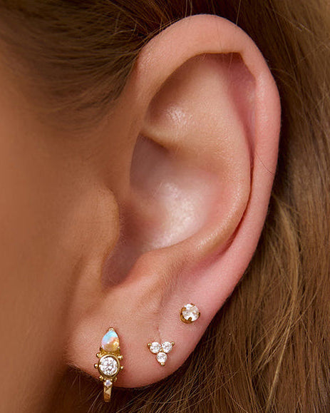Cassia Gold Stud Earrings
