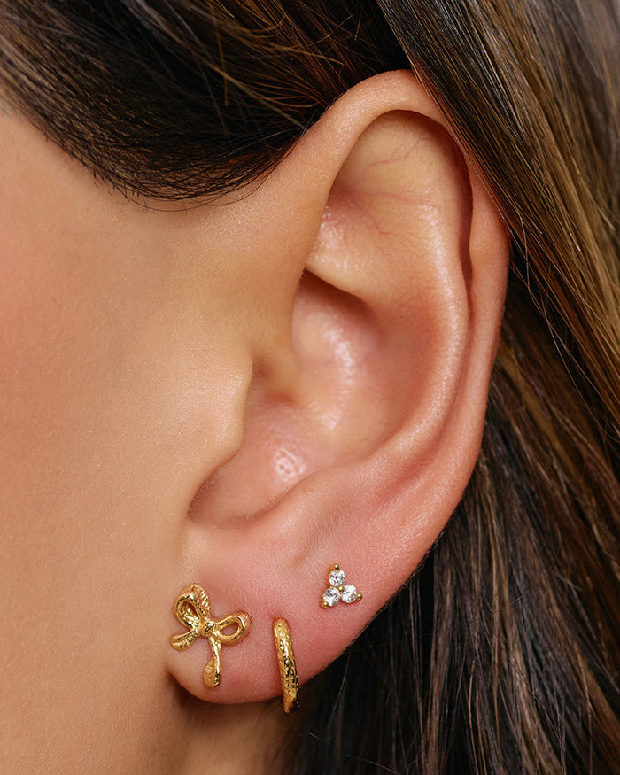 Cassia Gold Stud Earrings