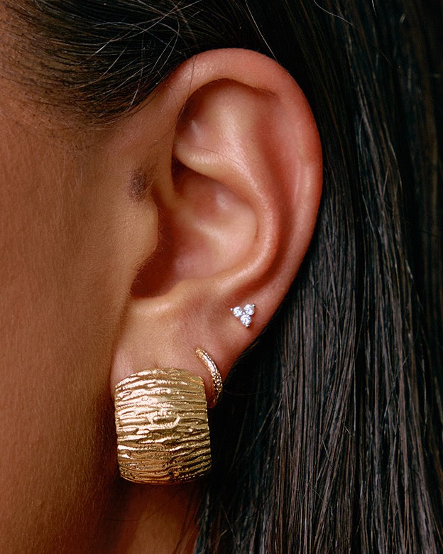 Cassia Gold Stud Earrings