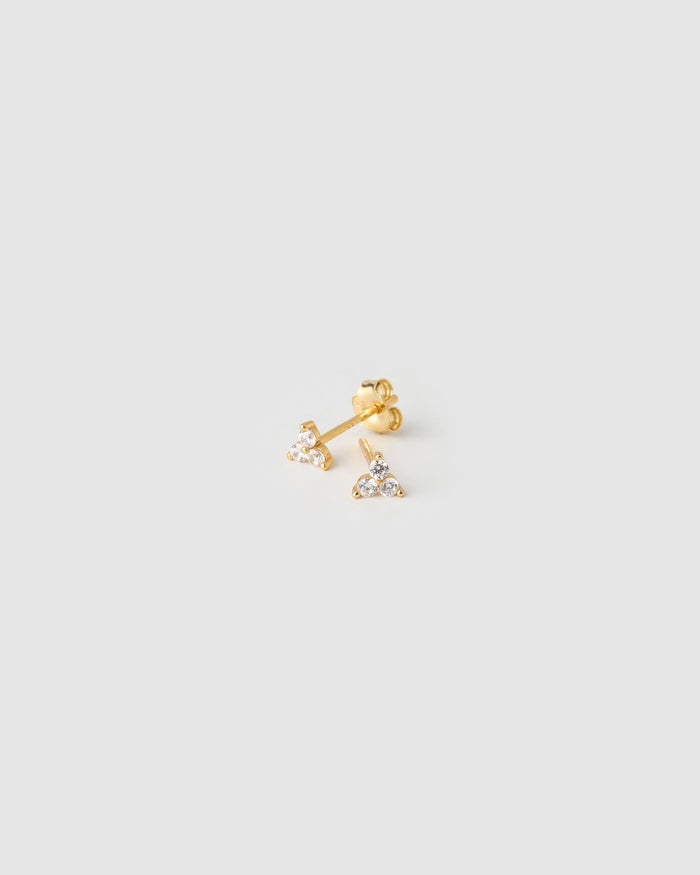 Cassia Gold Stud Earrings