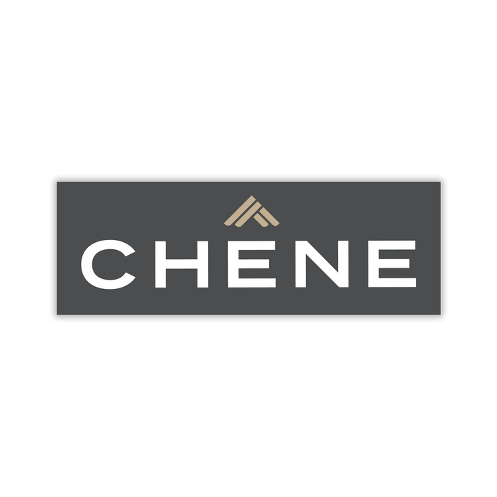 Chêne Gear rectangle sticker with logo