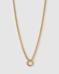 Circle Charm Necklace - Gold