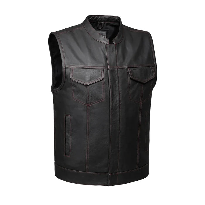 Clubman - Men's SOA Club Style leather Motorcycle Vest