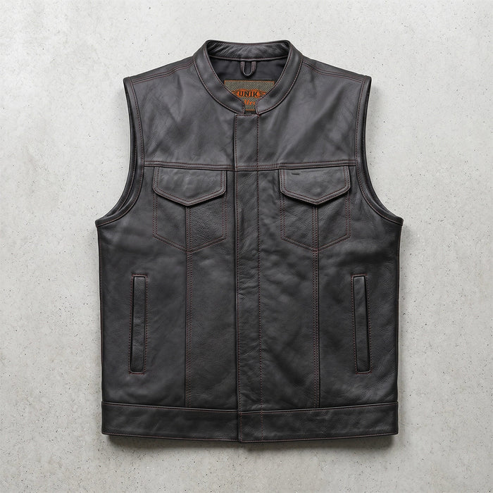 Clubman - Men's SOA Club Style leather Motorcycle Vest