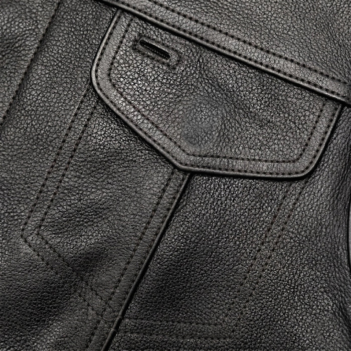 Clubman - Men's SOA Club Style leather Motorcycle Vest