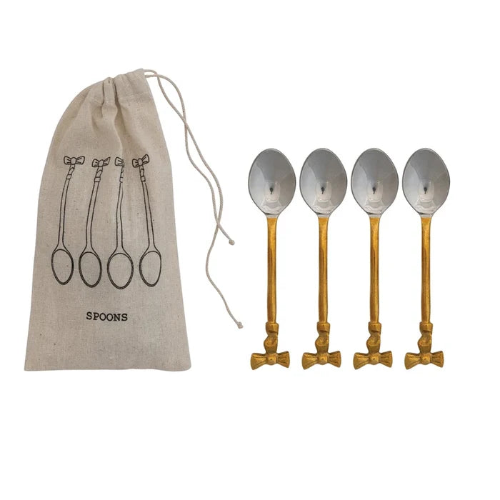 Coffee Spoons w/ Bow Set/4